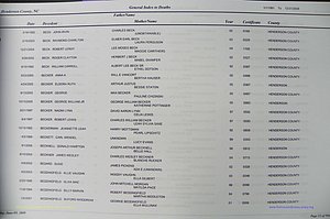 Henderson Co, NC, Death Index, 1991 -2008, (055).JPG