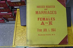 Henderson Co, NC, Marriages Female, A - K, 1964 to 1991, (001).JPG