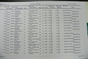 Henderson Co, NC, Marriages Male & Female, 2000 - 2004, (010).JPG