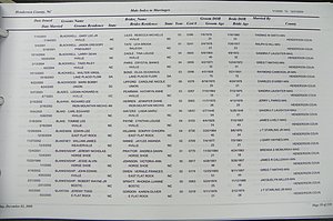 Henderson Co, NC, Marriages Male & Female, 2000 - 2004, (020).JPG