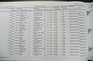 Henderson Co, NC, Marriages Male & Female, 2000 - 2004, (021).JPG