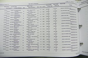 Henderson Co, NC, Marriages Male & Female, 2000 - 2004, (051).JPG