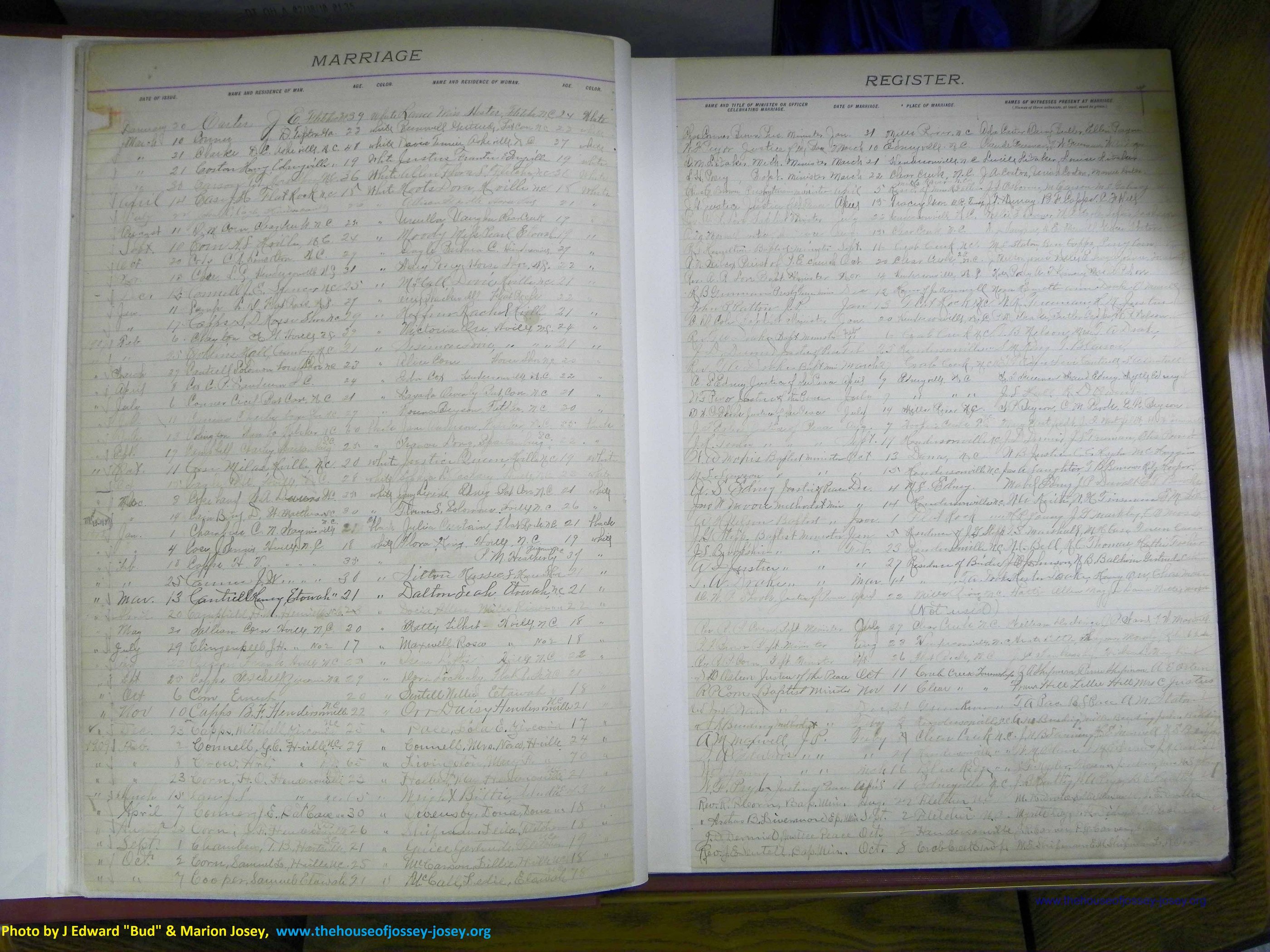 Henderson Co, NC, Marriages 1909 - 1916, (06).JPG
