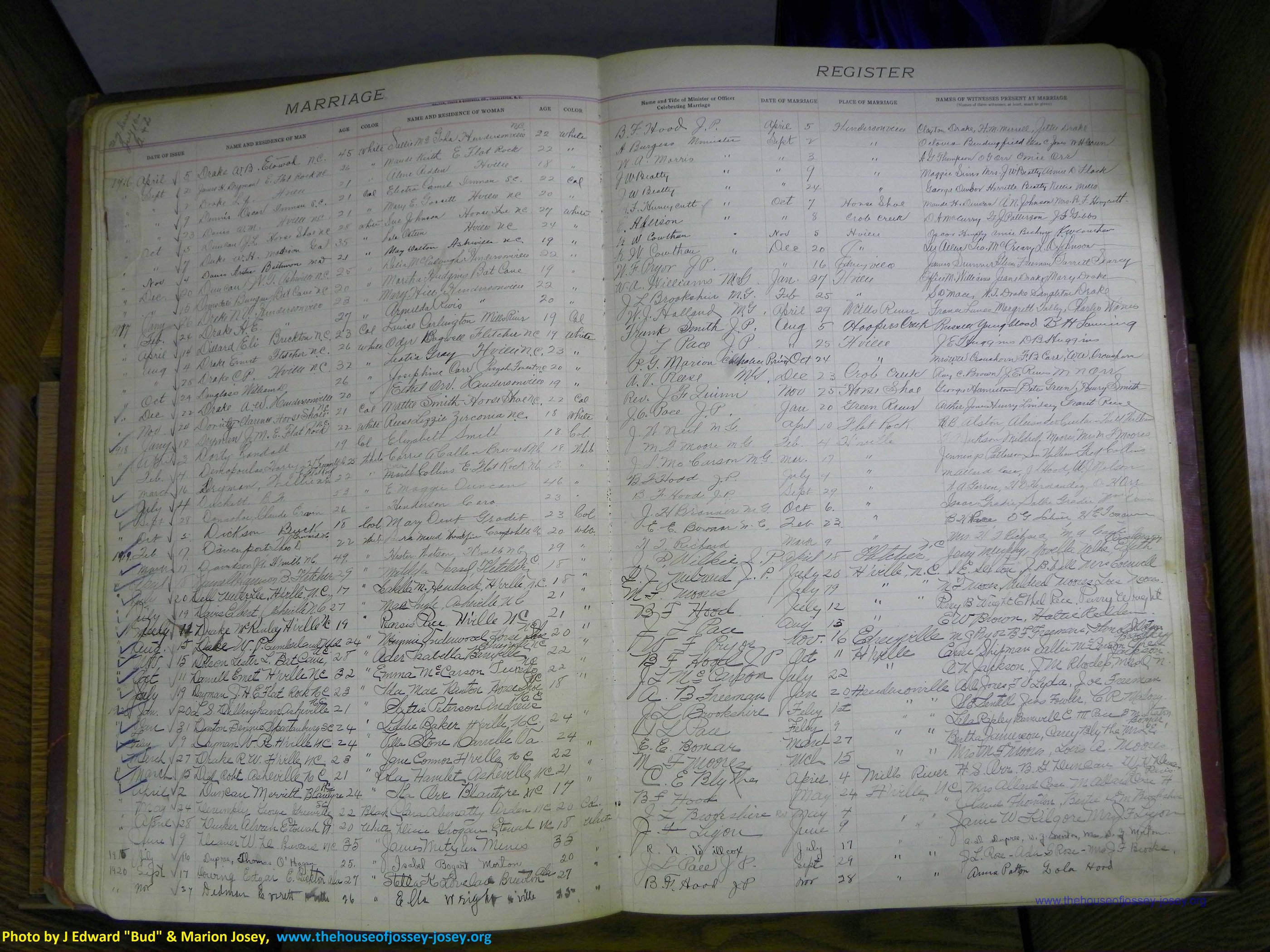 Henderson Co, NC, Marriages 1909 - 1916, (59).JPG