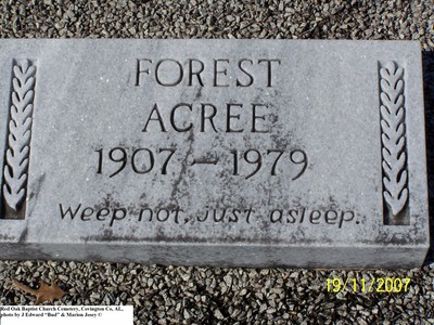 Acree, Forest, Red Oak Baptist Church Cem, Covington Co, AL.jpg