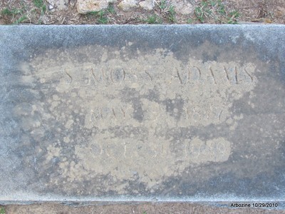 Adams, Sidney Moss, Oak Grove Cemetery, Nacogdoches Co, TX.jpg