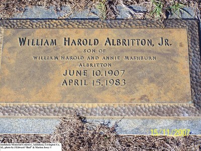 Albritton, William Harold Jr, Andalusia Memorial Cem, Covington Co, AL.jpg