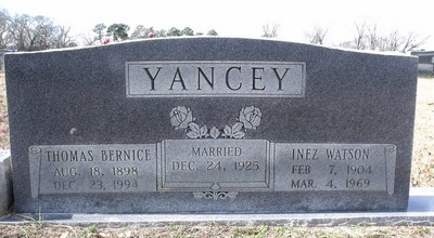 Yancey, Thomas Bernice & Inez Watson, Jarratt Cem, Cherokee Co, TX.jpg