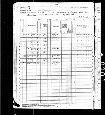 1880, Osker Josey, Northampton Co NC, col.jpg