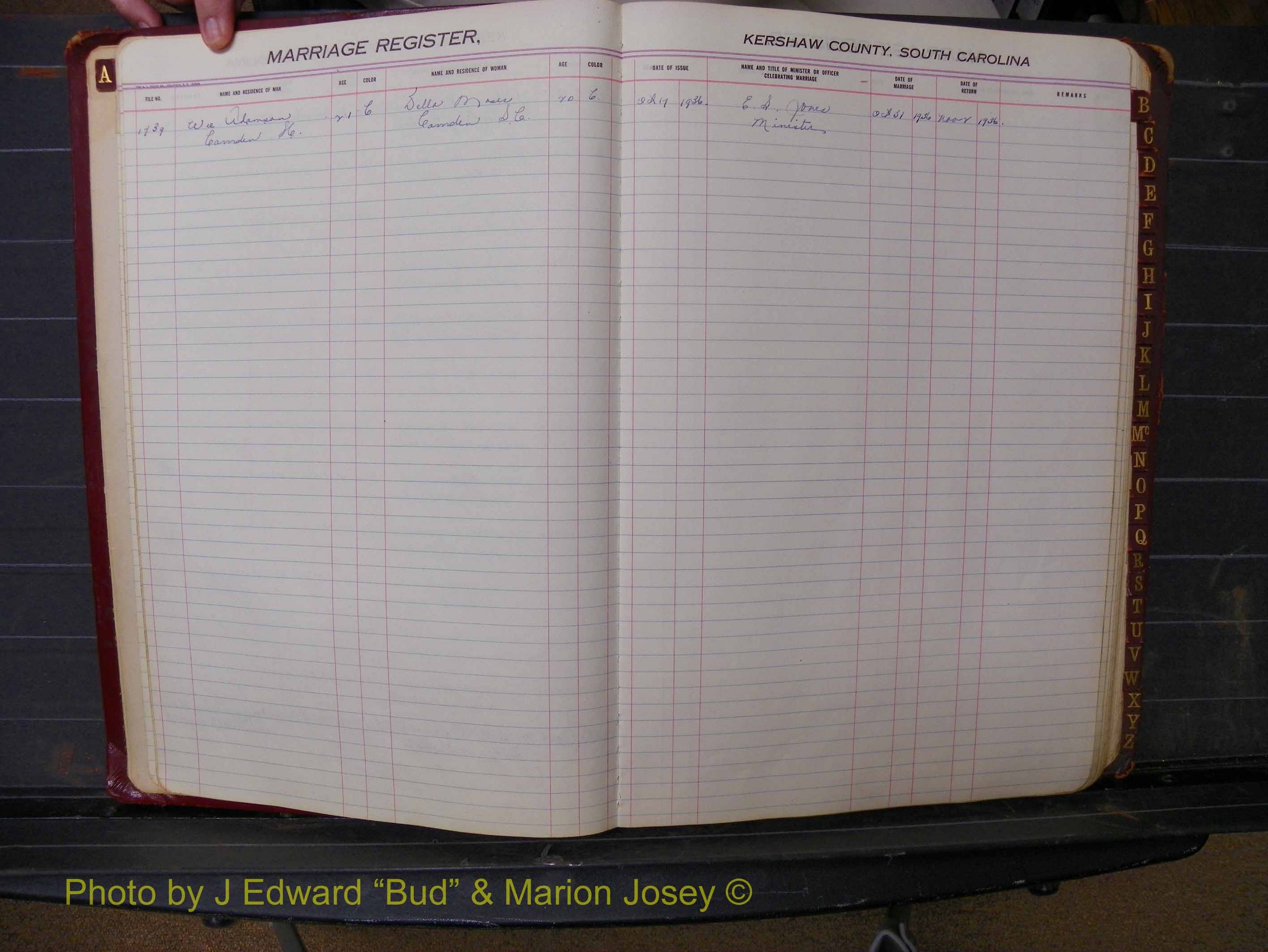 Kershaw Marriages, 1924-1936, Black Index A (104).JPG