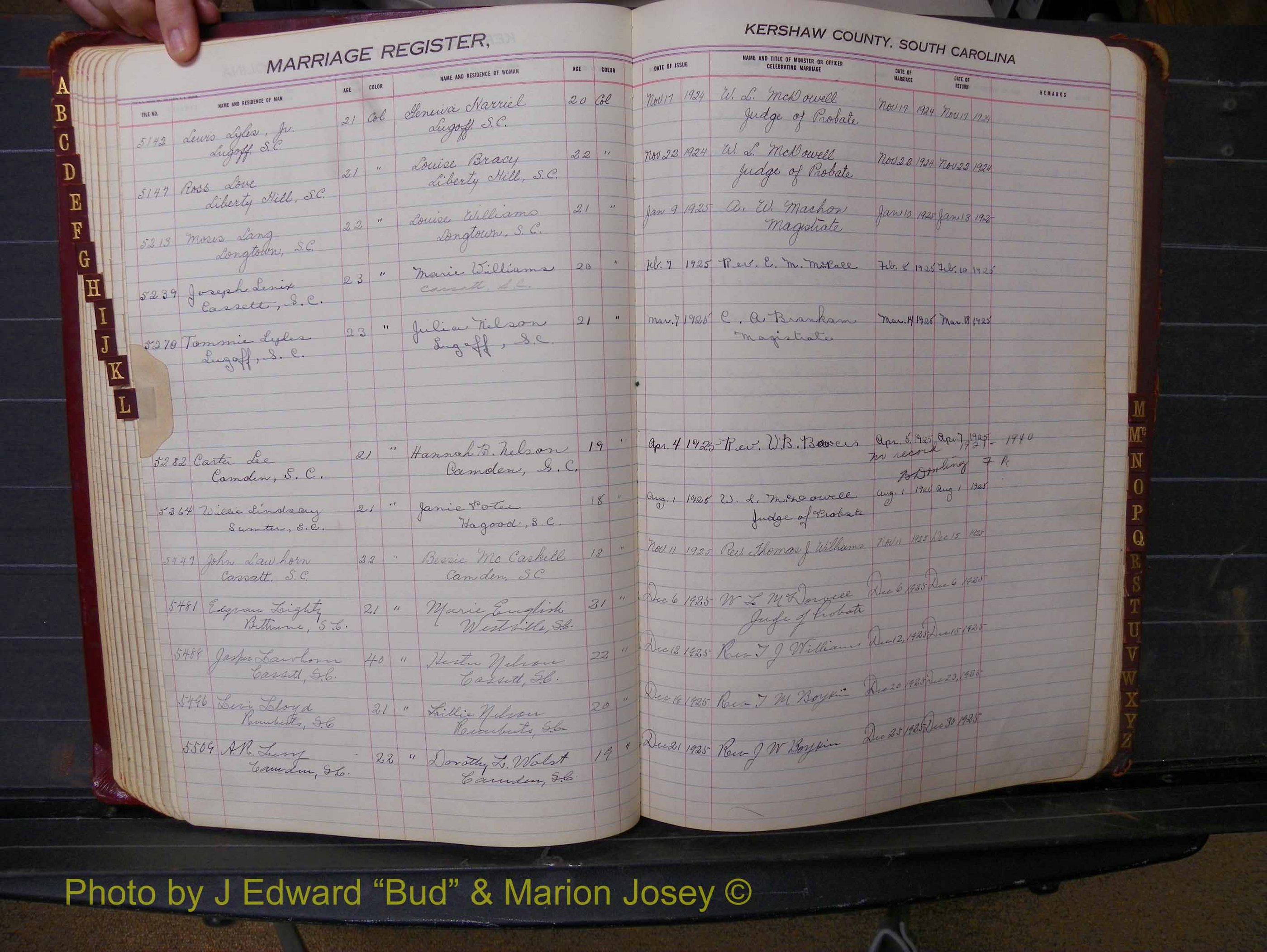 Kershaw Marriages, 1924-1936, Black Index L (149).JPG