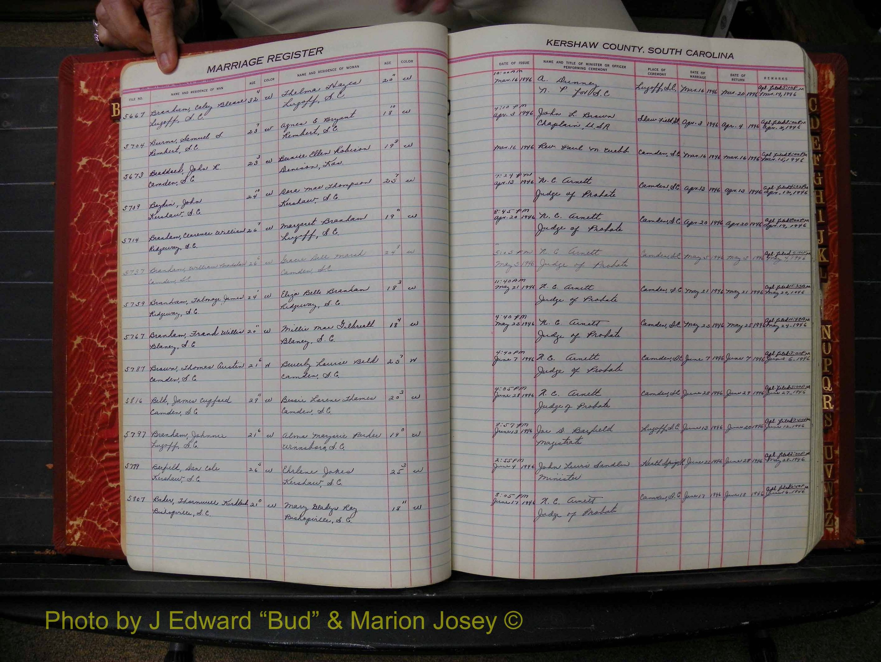Kershaw Marriages, 1944-1960, White Index B (108).JPG