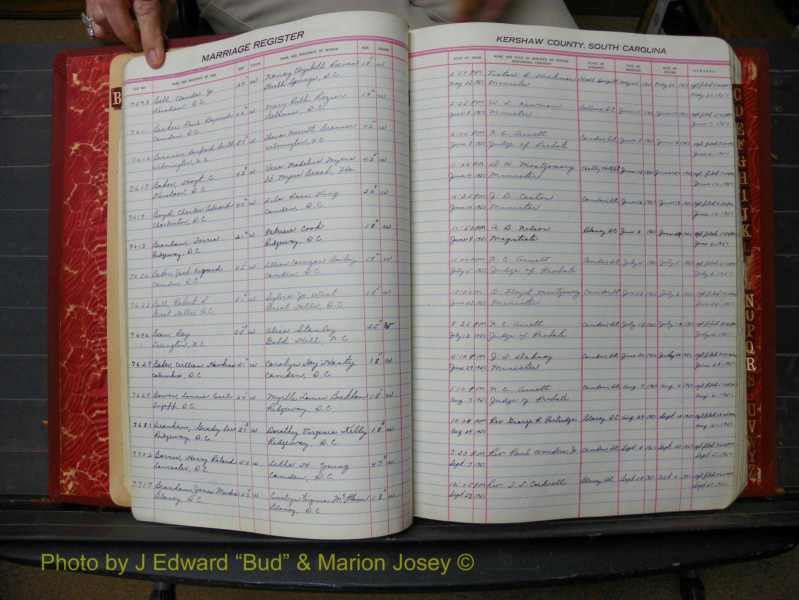 Kershaw Marriages, 1944-1960, White Index B (118).JPG
