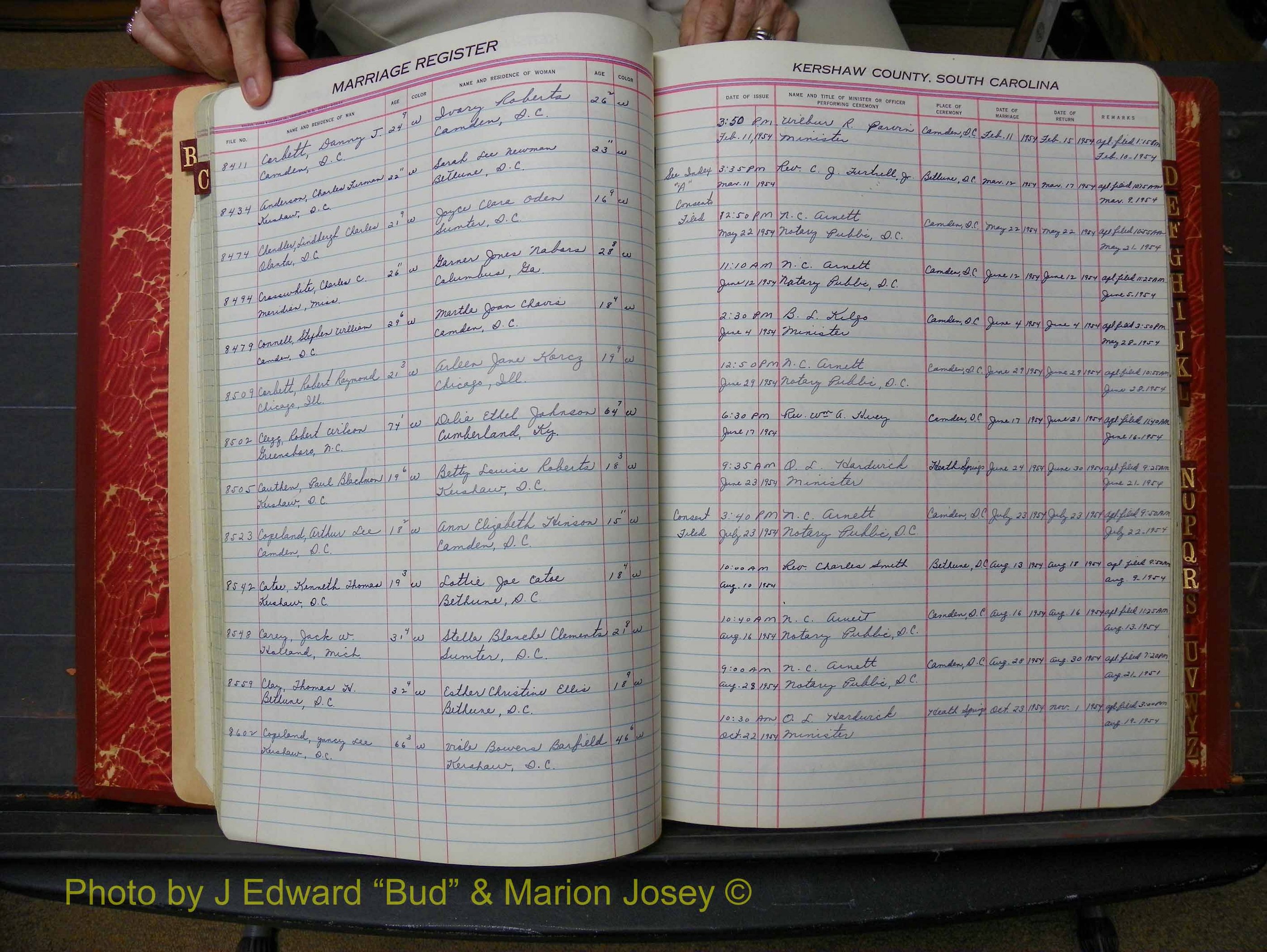 Kershaw Marriages, 1944-1960, White Index C (143).JPG