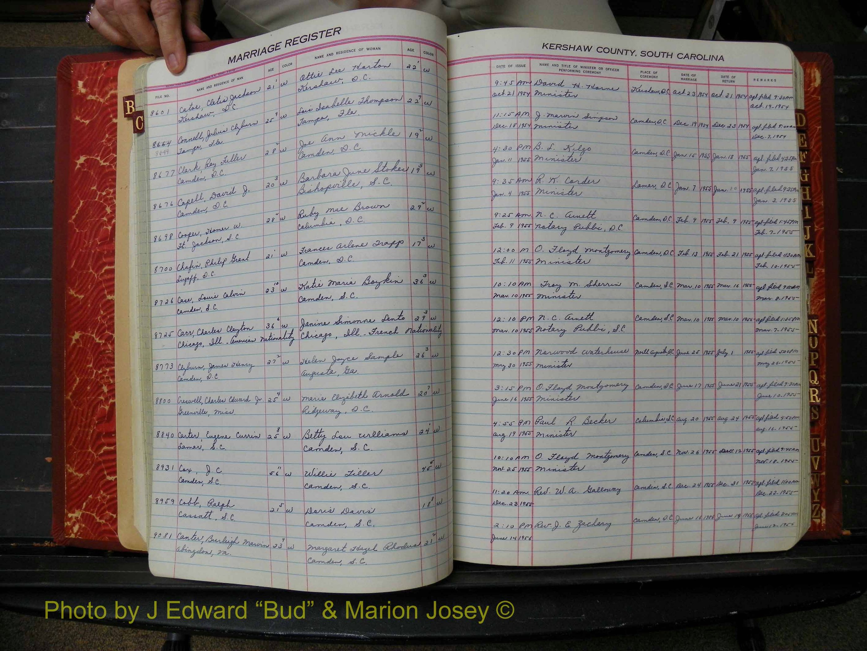 Kershaw Marriages, 1944-1960, White Index C (145).JPG
