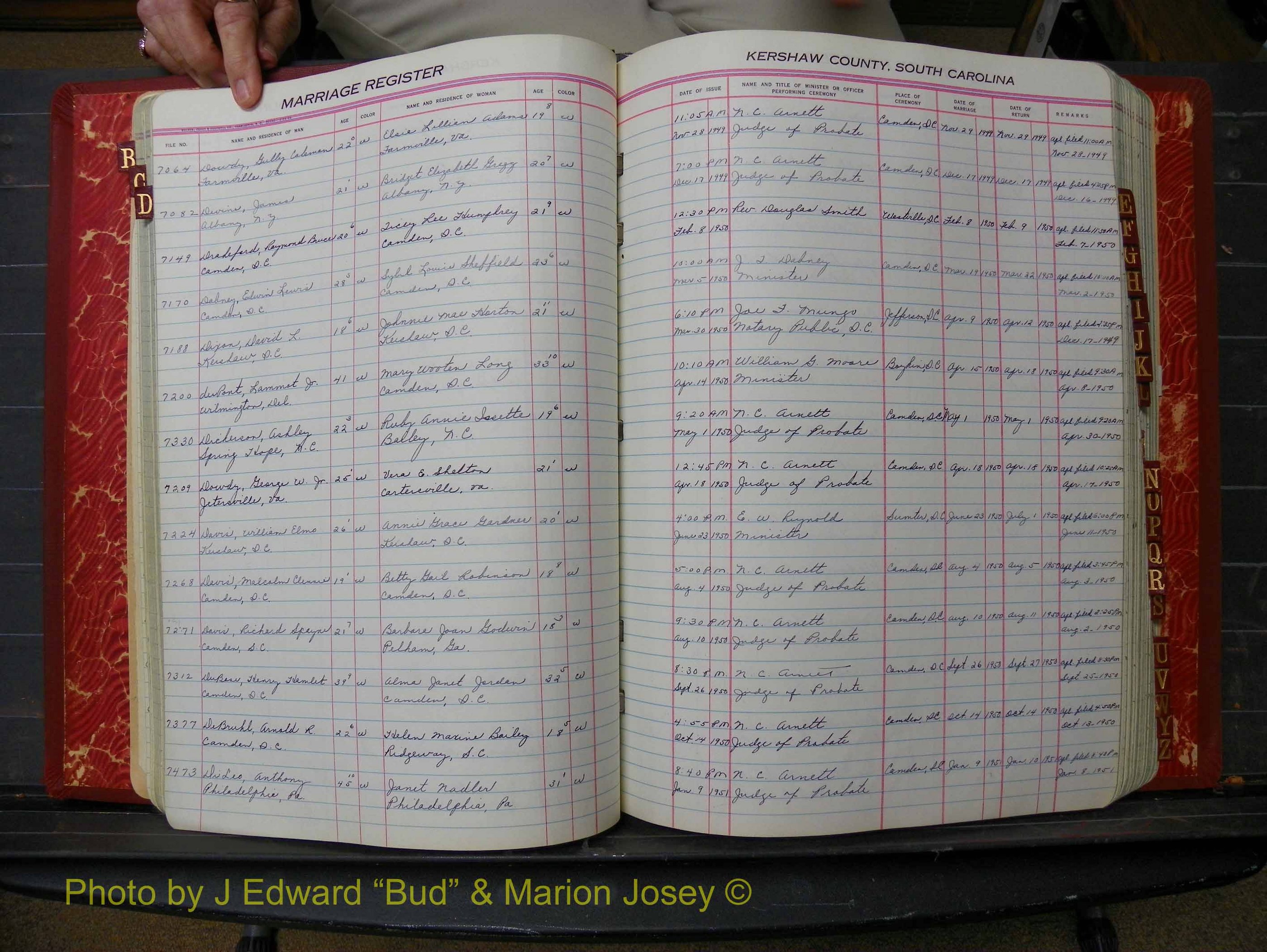 Kershaw Marriages, 1944-1960, White Index D (152).JPG