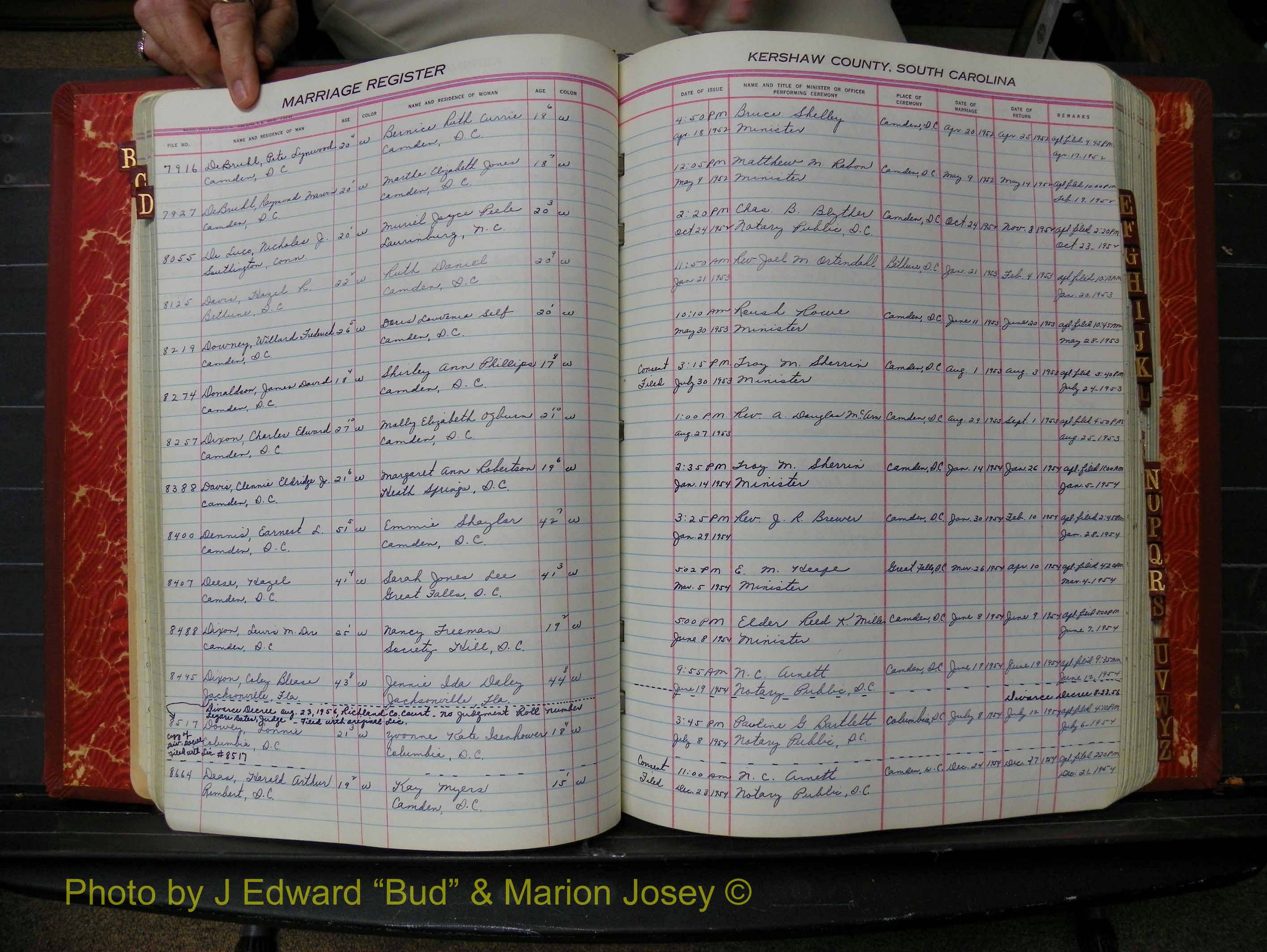 Kershaw Marriages, 1944-1960, White Index D (154).JPG