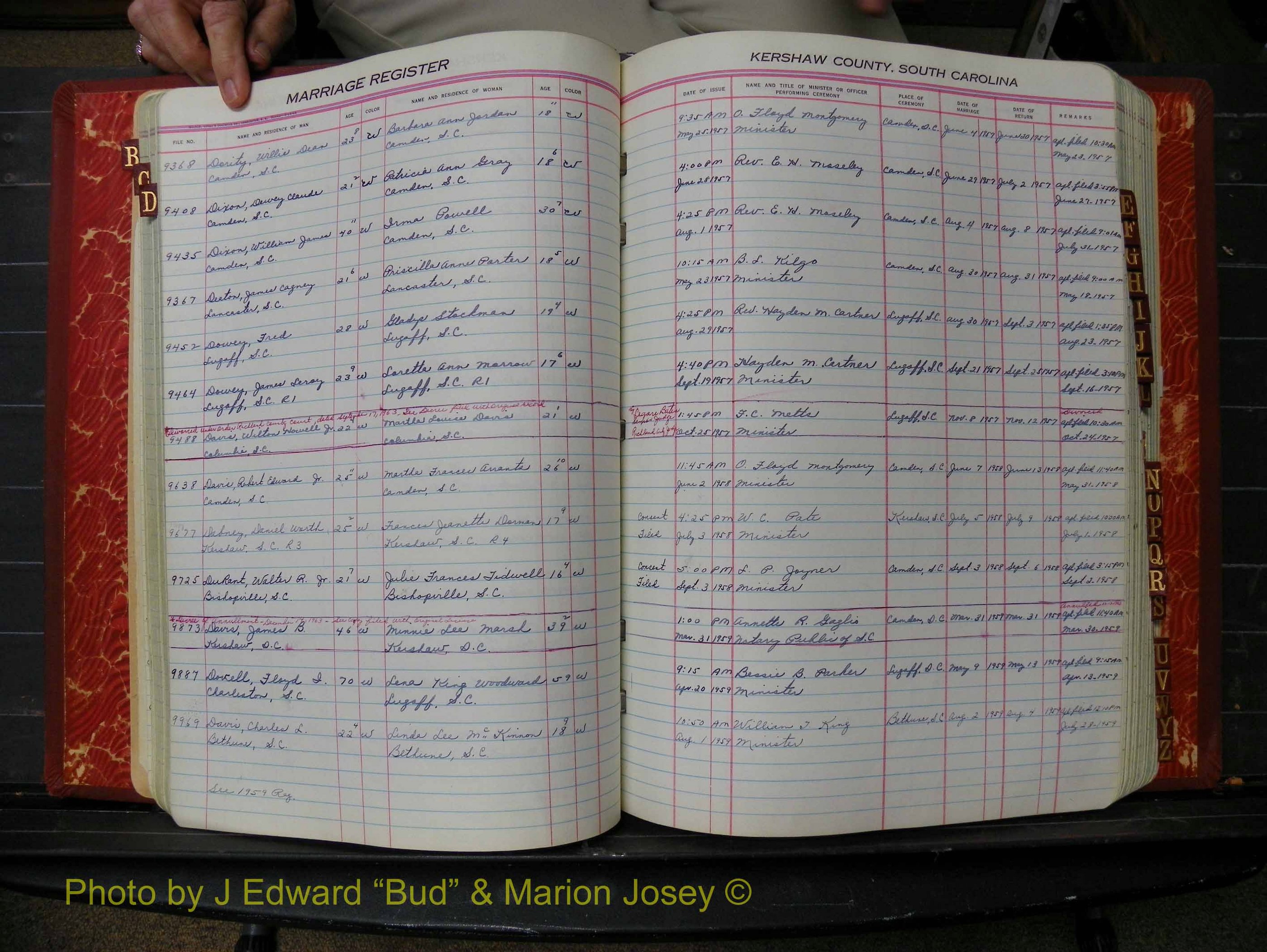 Kershaw Marriages, 1944-1960, White Index D (157).JPG