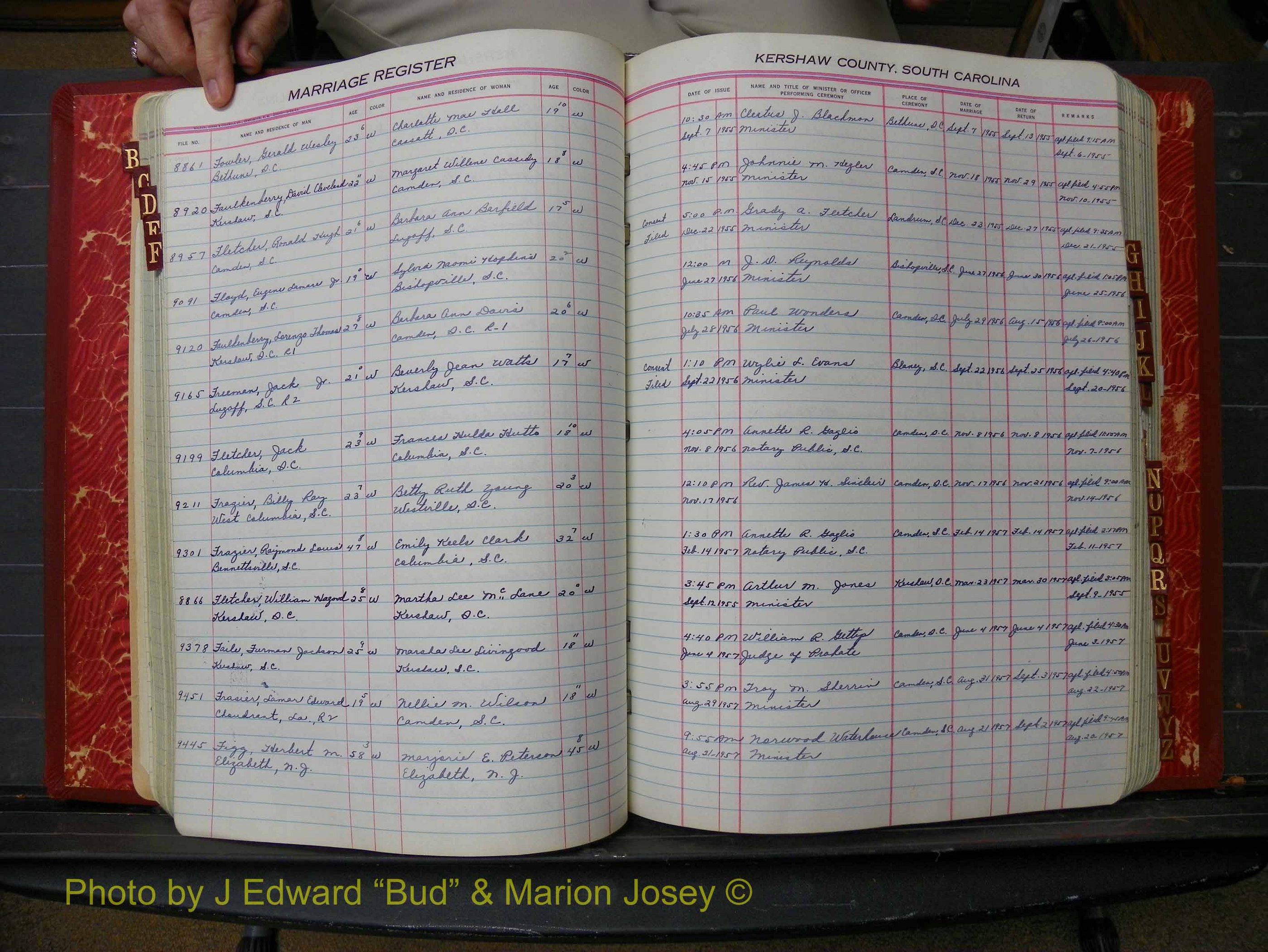 Kershaw Marriages, 1944-1960, White Index F (167).JPG