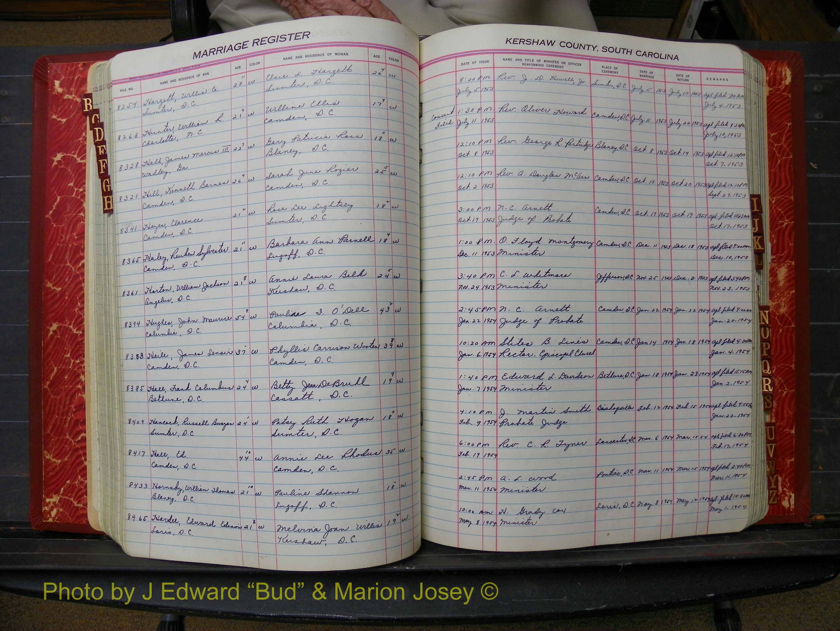 Kershaw Marriages, 1944-1960, White Index H (188).JPG