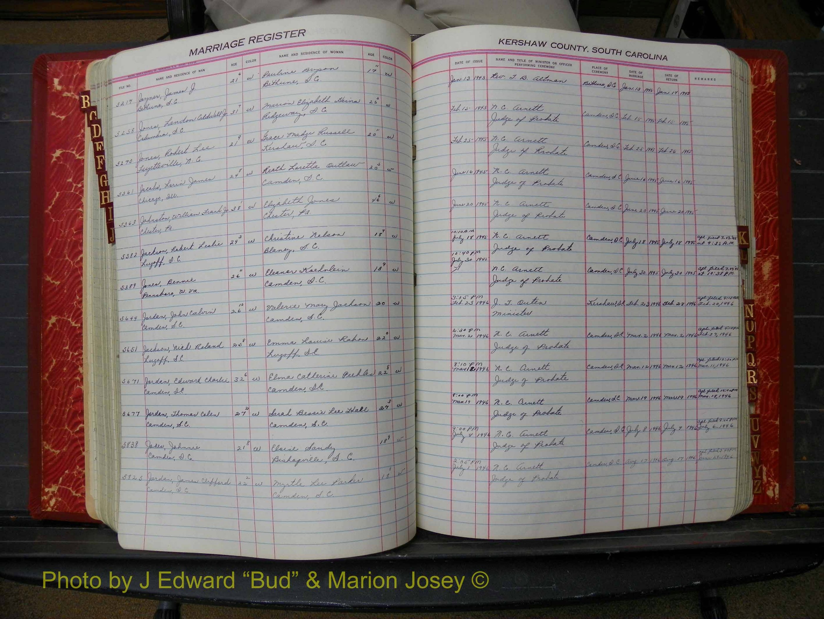 Kershaw Marriages, 1944-1960, White Index J (197).JPG