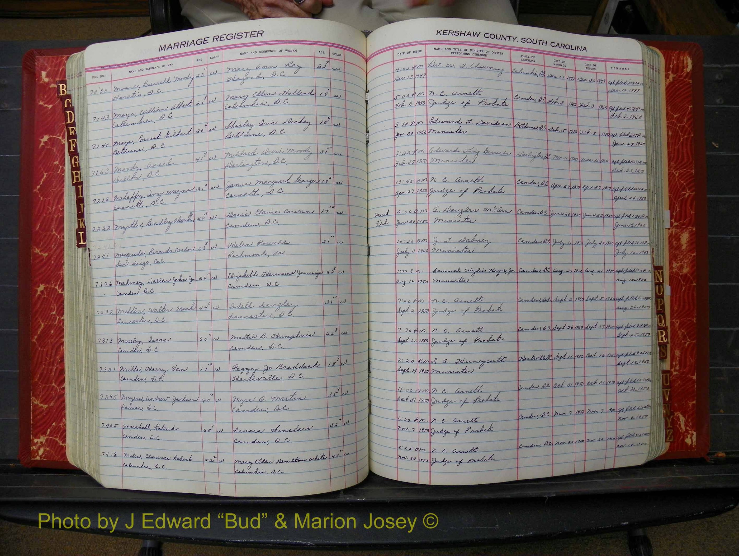 Kershaw Marriages, 1944-1960, White Index M (220).JPG