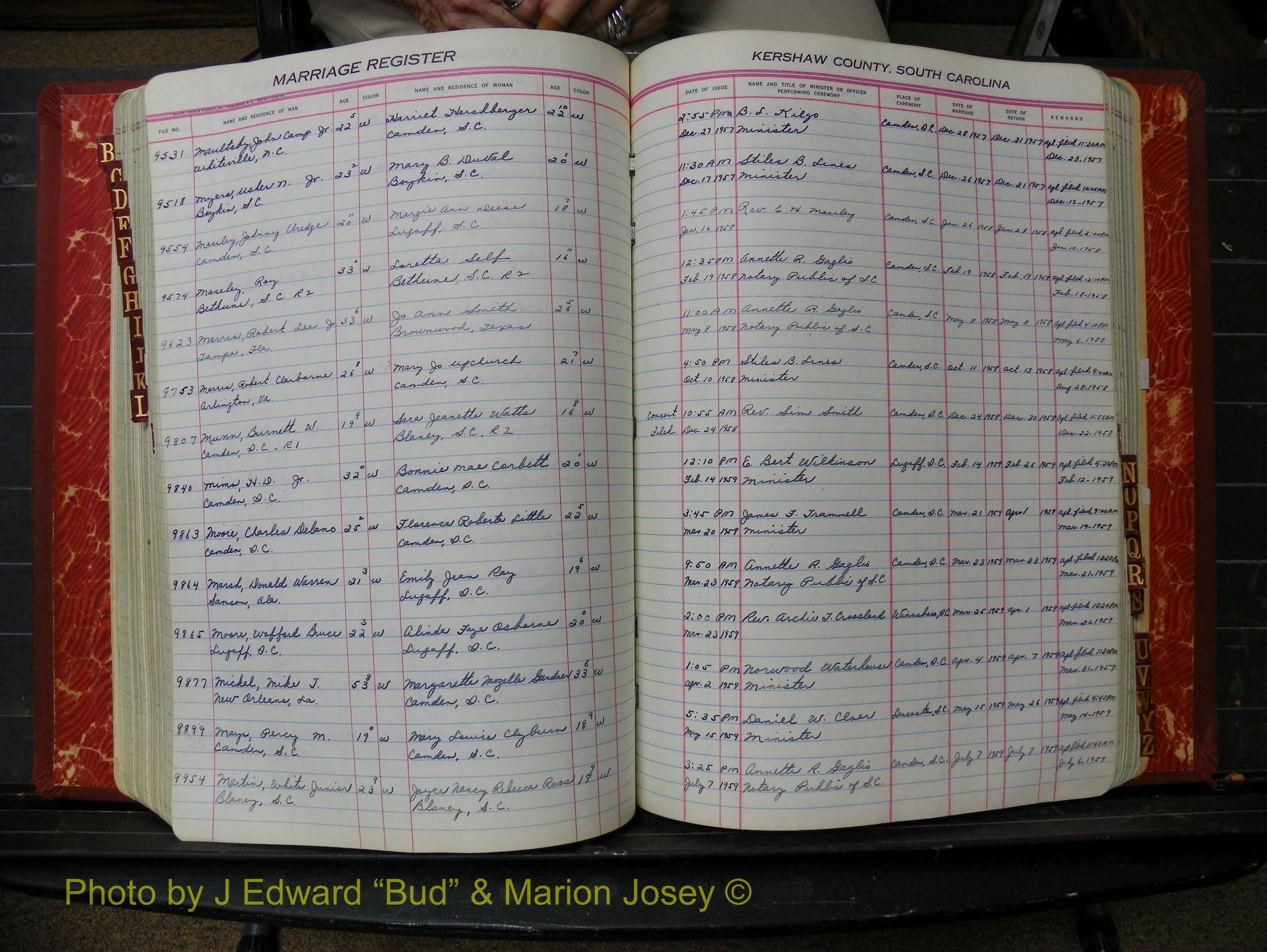 Kershaw Marriages, 1944-1960, White Index M (228).JPG