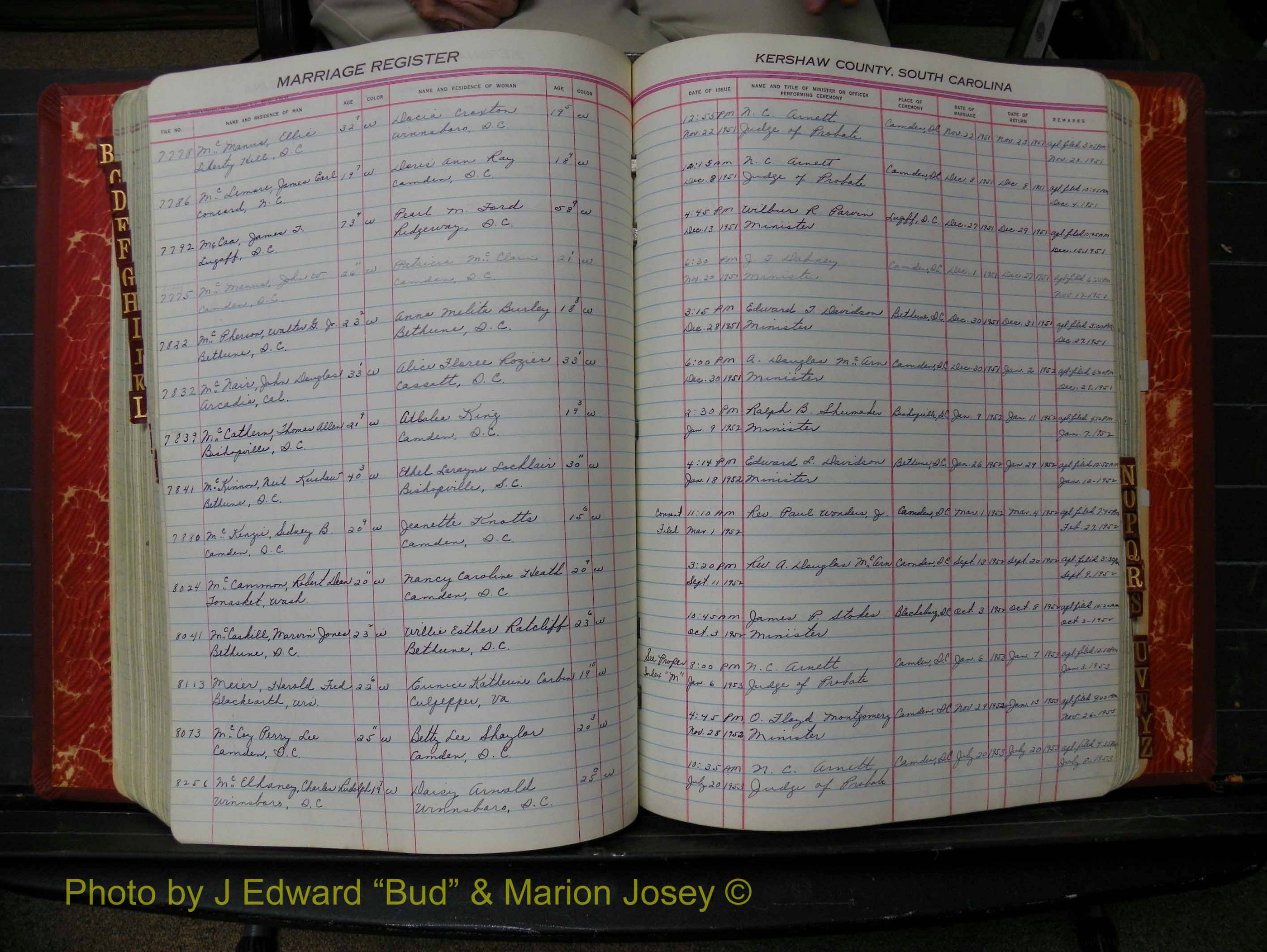 Kershaw Marriages, 1944-1960, White Index Mc (234).JPG