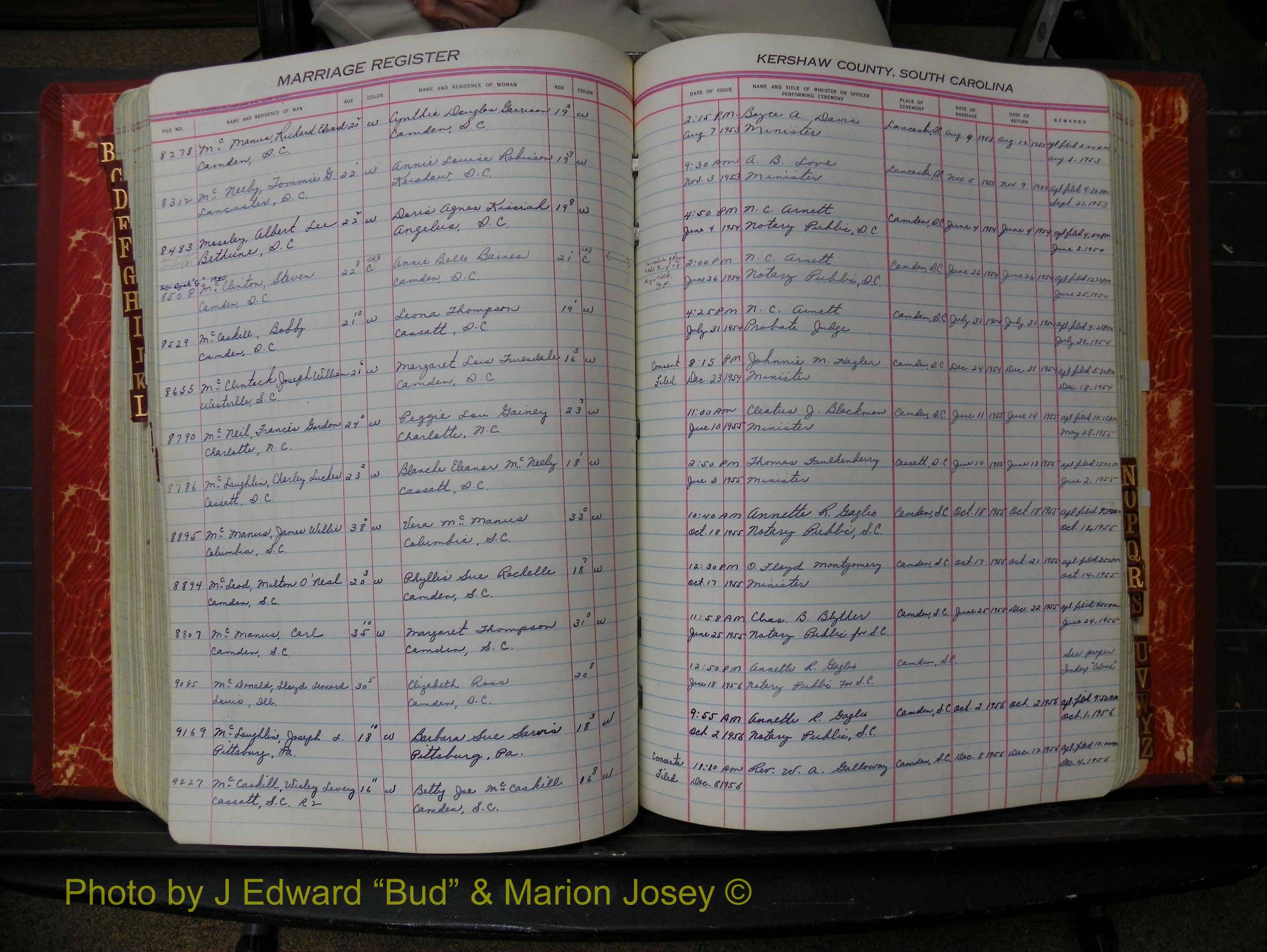 Kershaw Marriages, 1944-1960, White Index Mc (235).JPG