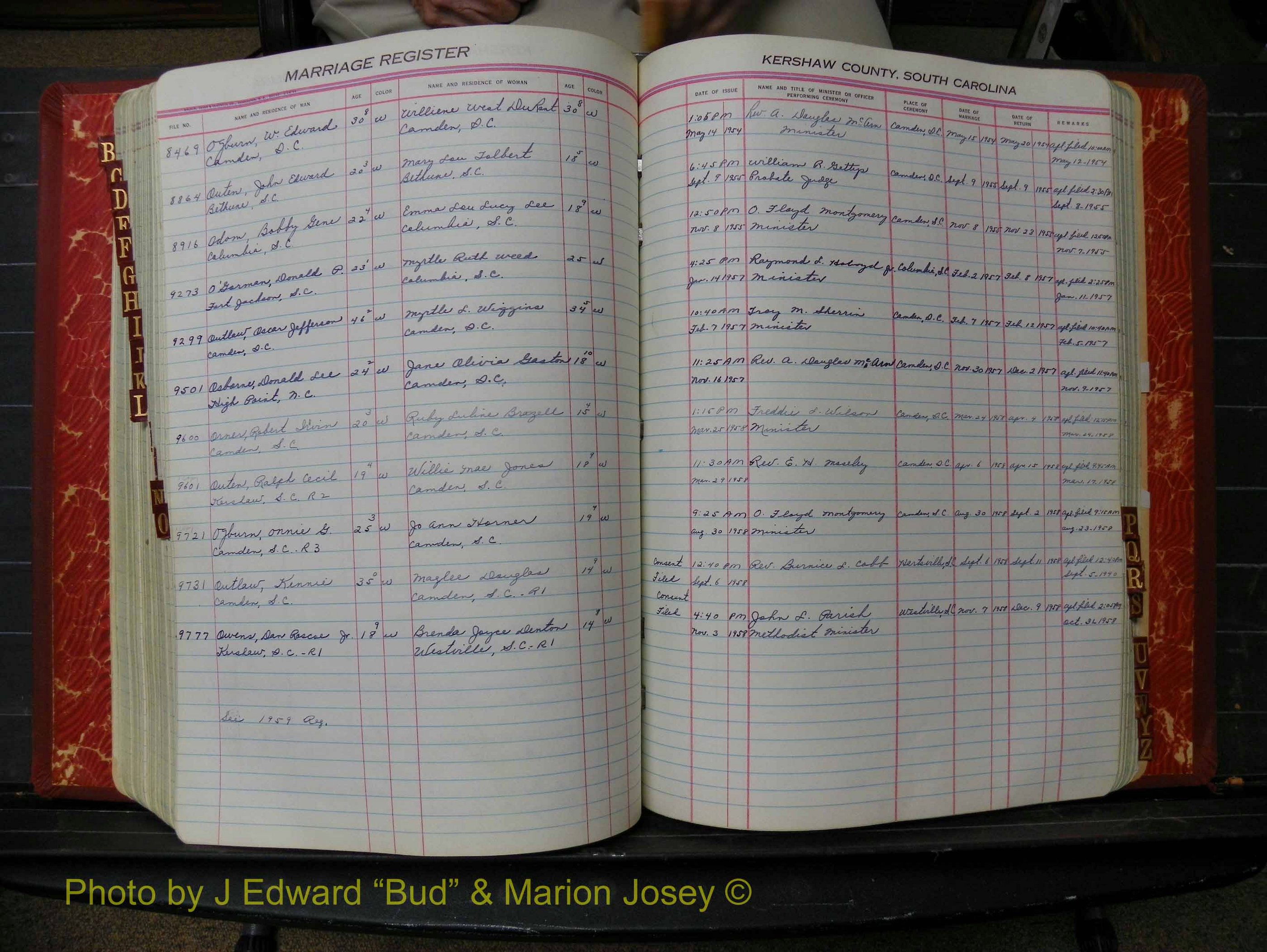 Kershaw Marriages, 1944-1960, White Index O (243).JPG
