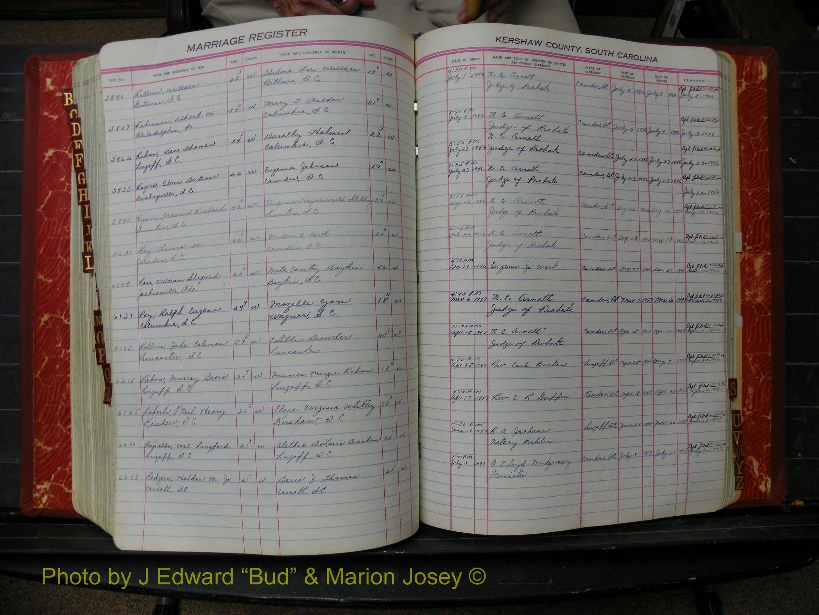 Kershaw Marriages, 1944-1960, White Index R (256).JPG