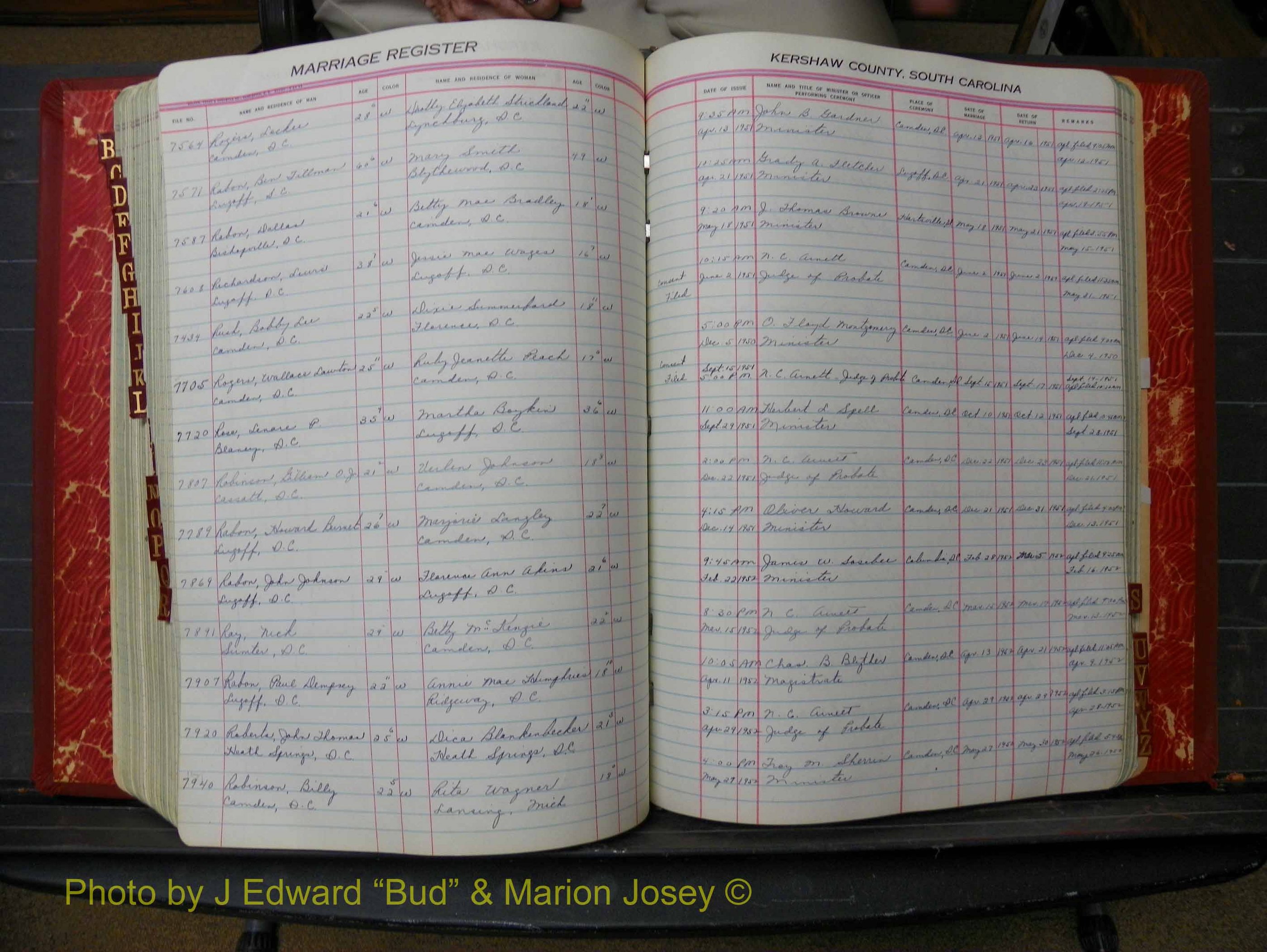 Kershaw Marriages, 1944-1960, White Index R (260).JPG