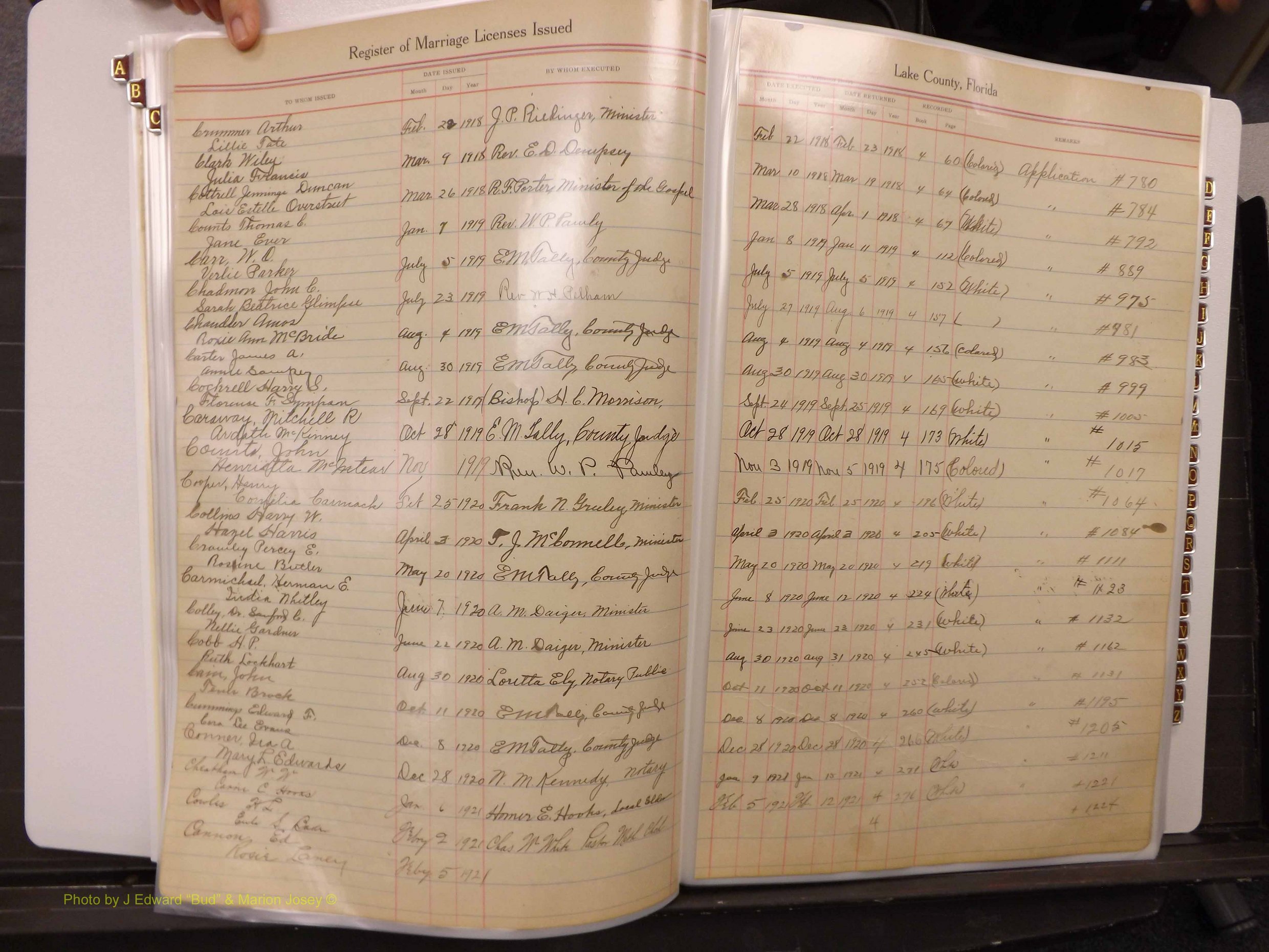 Lake Co, FL Marriage Book 1, 1912-1929 Index C4.JPG