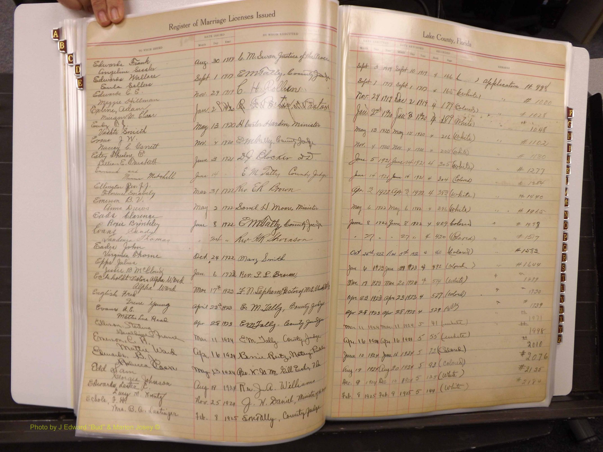 Lake Co, FL Marriage Book 1, 1912-1929 Index E2.JPG