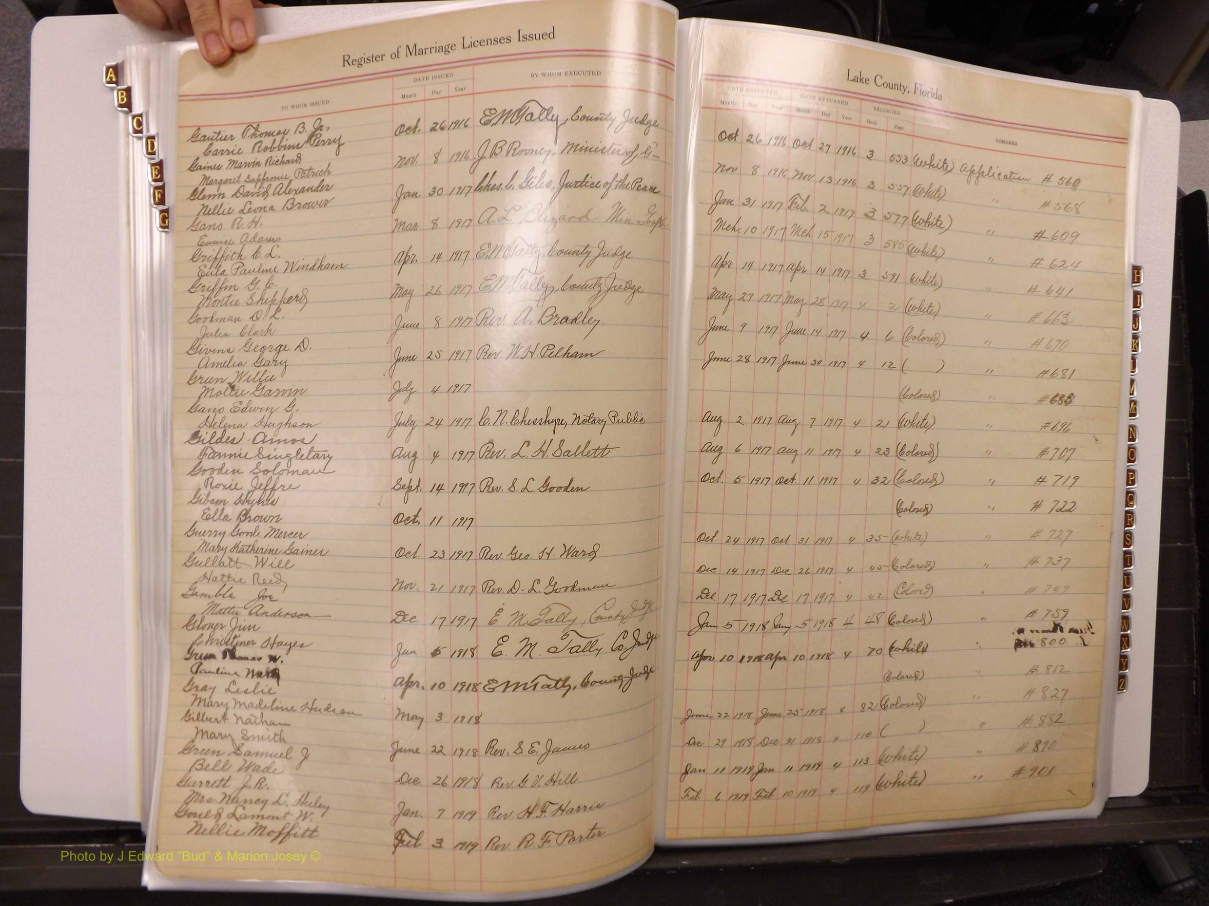 Lake Co, FL Marriage Book 1, 1912-1929 Index G3.JPG