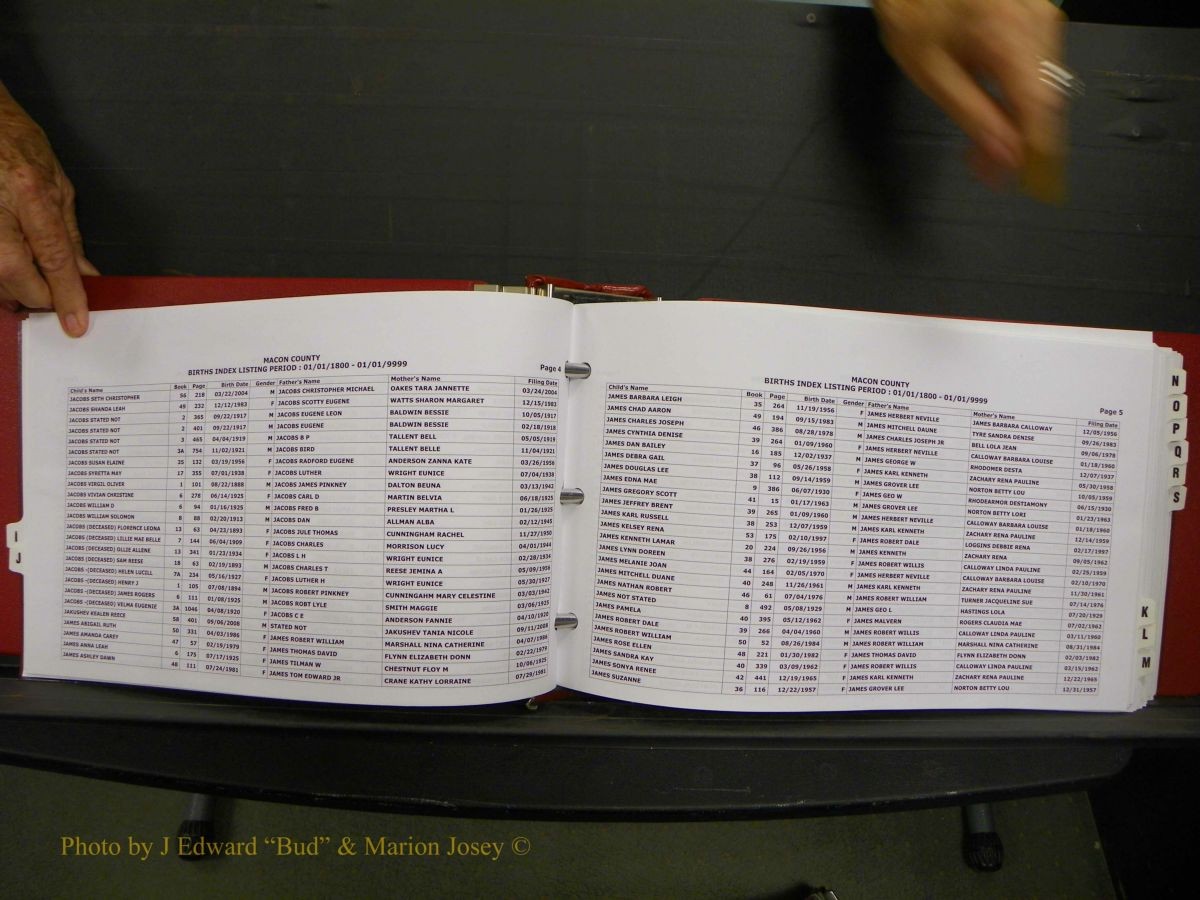 Macon Births, A-Z, 1915-2008 303.JPG