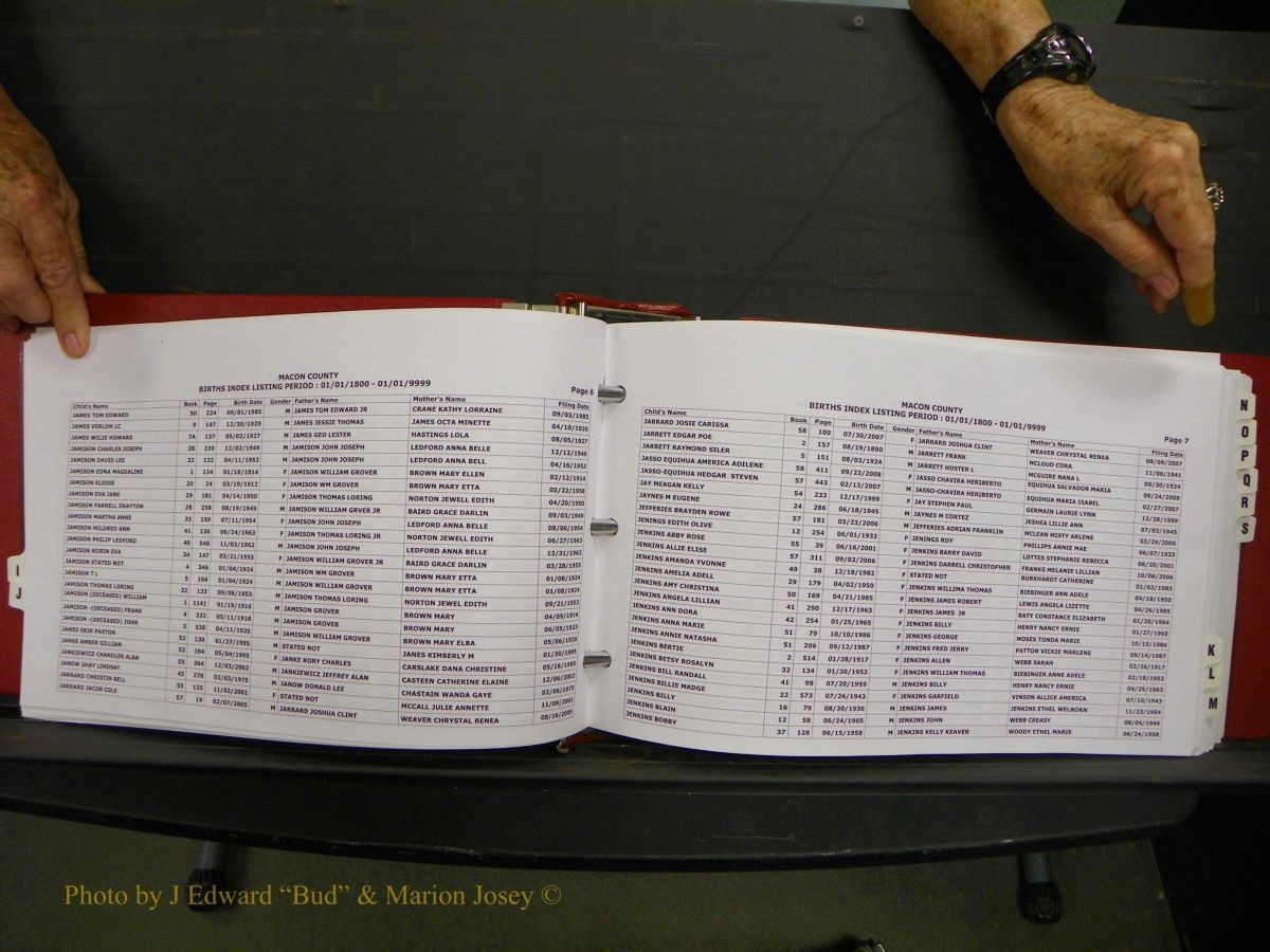 Macon Births, A-Z, 1915-2008 304.JPG