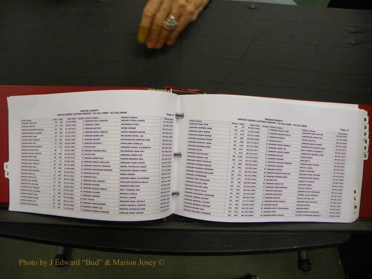 Macon Births, A-Z, 1915-2008 305.JPG