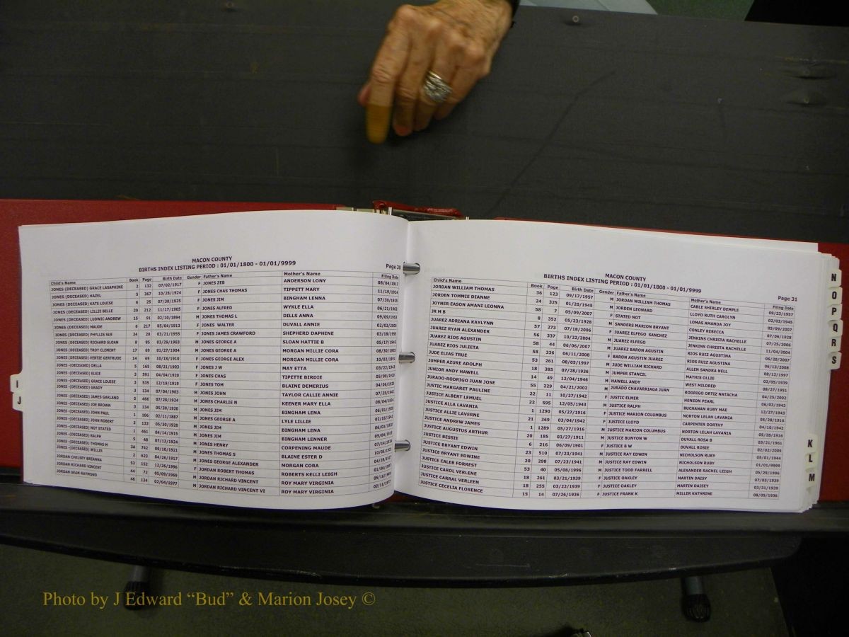 Macon Births, A-Z, 1915-2008 315.JPG