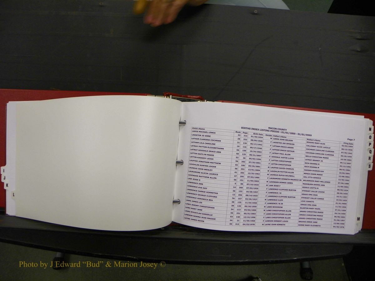Macon Births, A-Z, 1915-2008 334.JPG