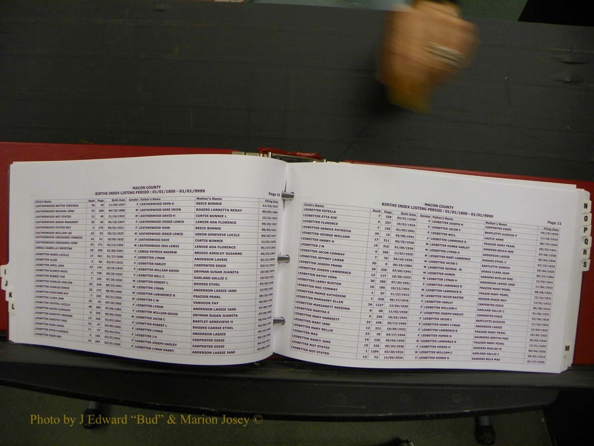 Macon Births, A-Z, 1915-2008 335.JPG