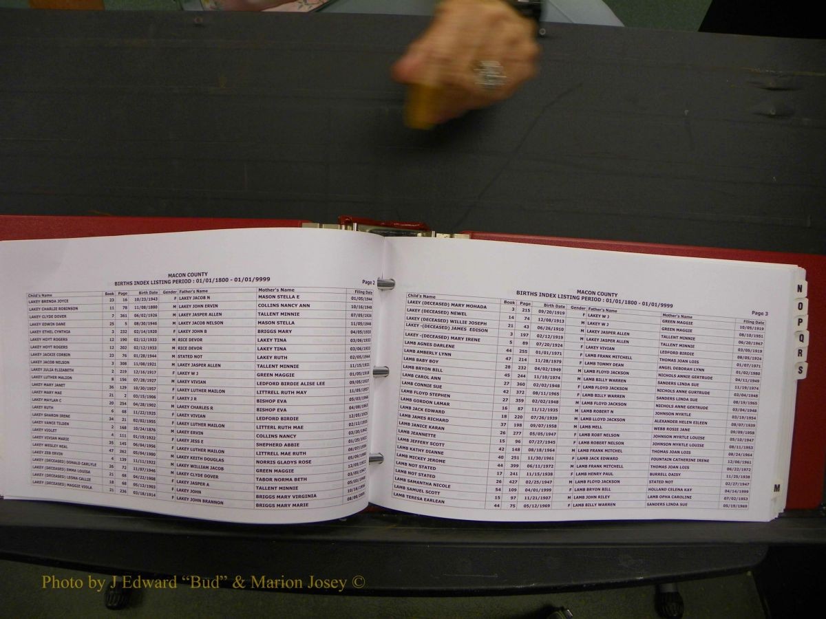 Macon Births, A-Z, 1915-2008 355.JPG