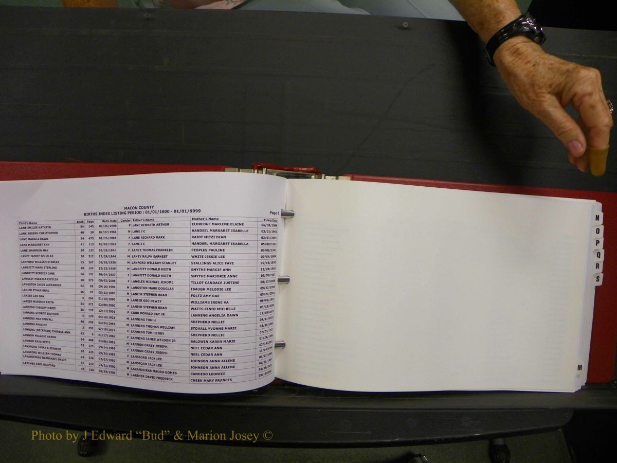 Macon Births, A-Z, 1915-2008 356.JPG