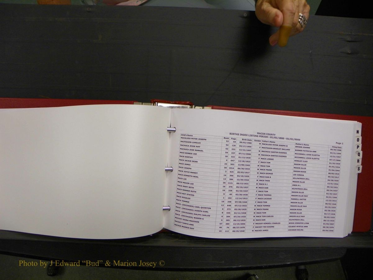 Macon Births, A-Z, 1915-2008 358.JPG