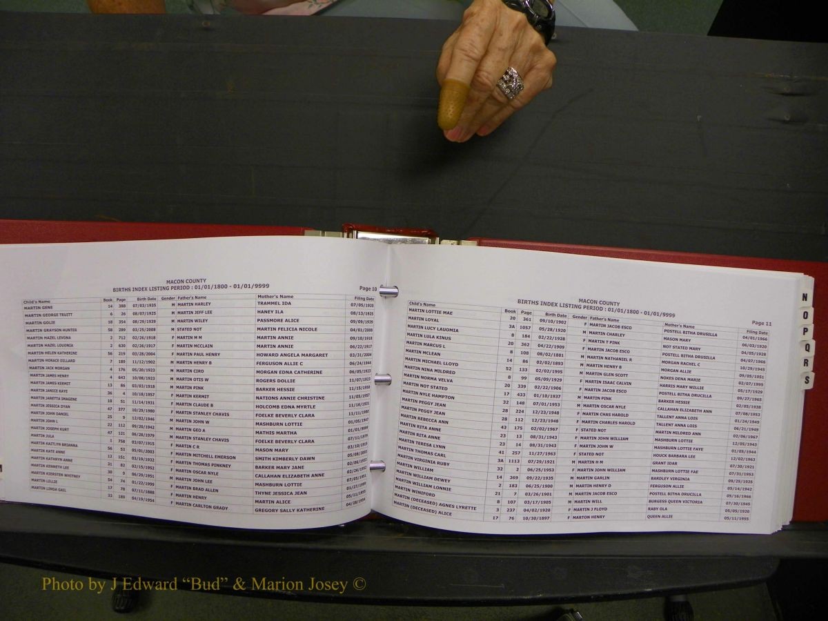 Macon Births, A-Z, 1915-2008 363.JPG