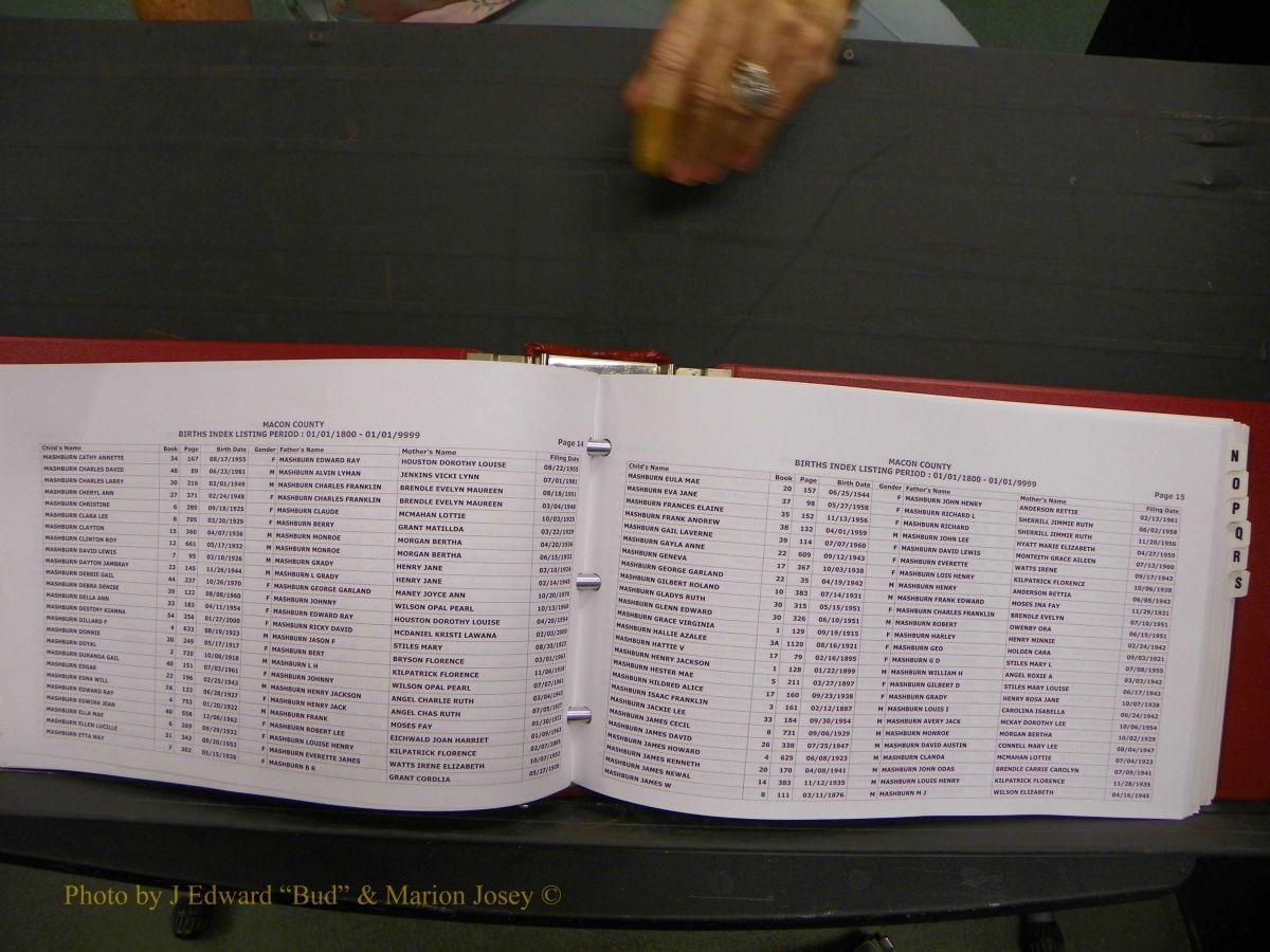 Macon Births, A-Z, 1915-2008 365.JPG