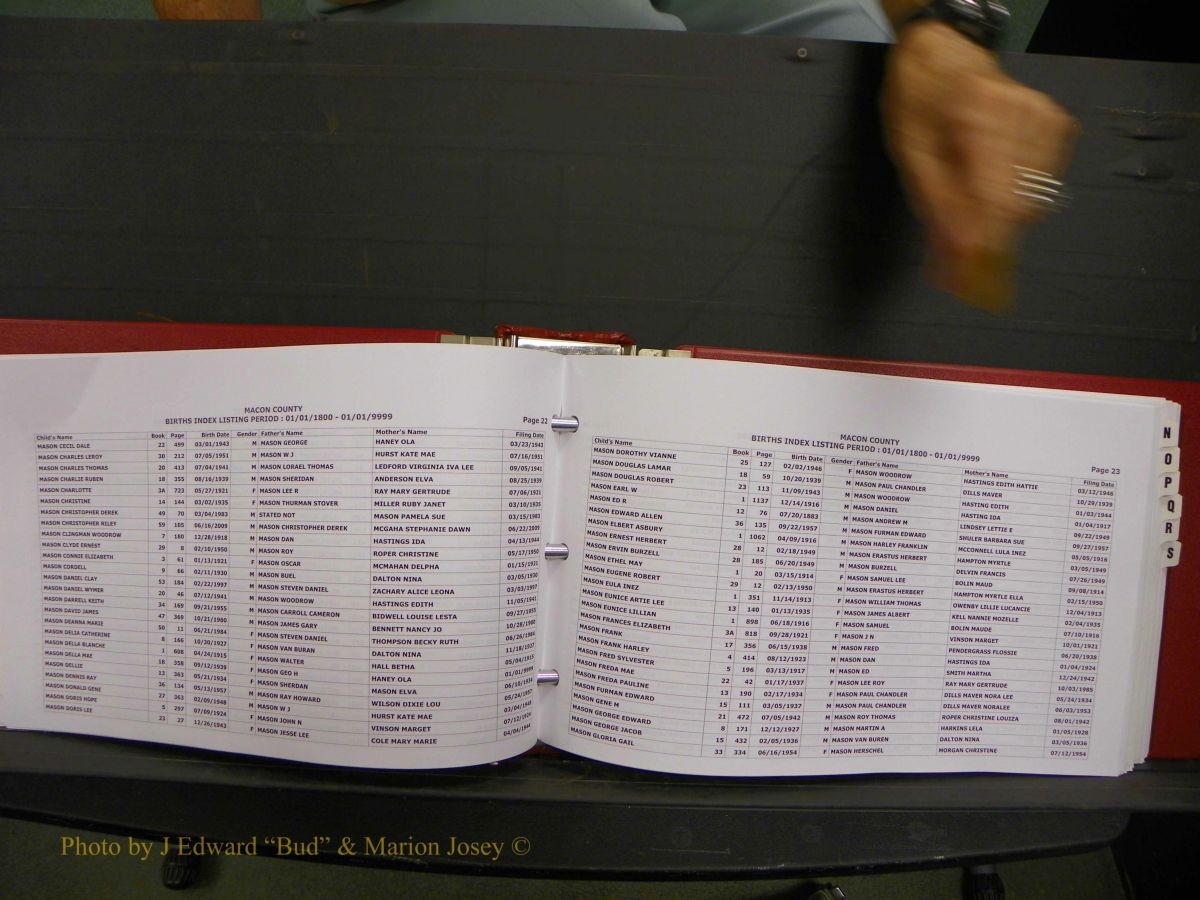Macon Births, A-Z, 1915-2008 369.JPG