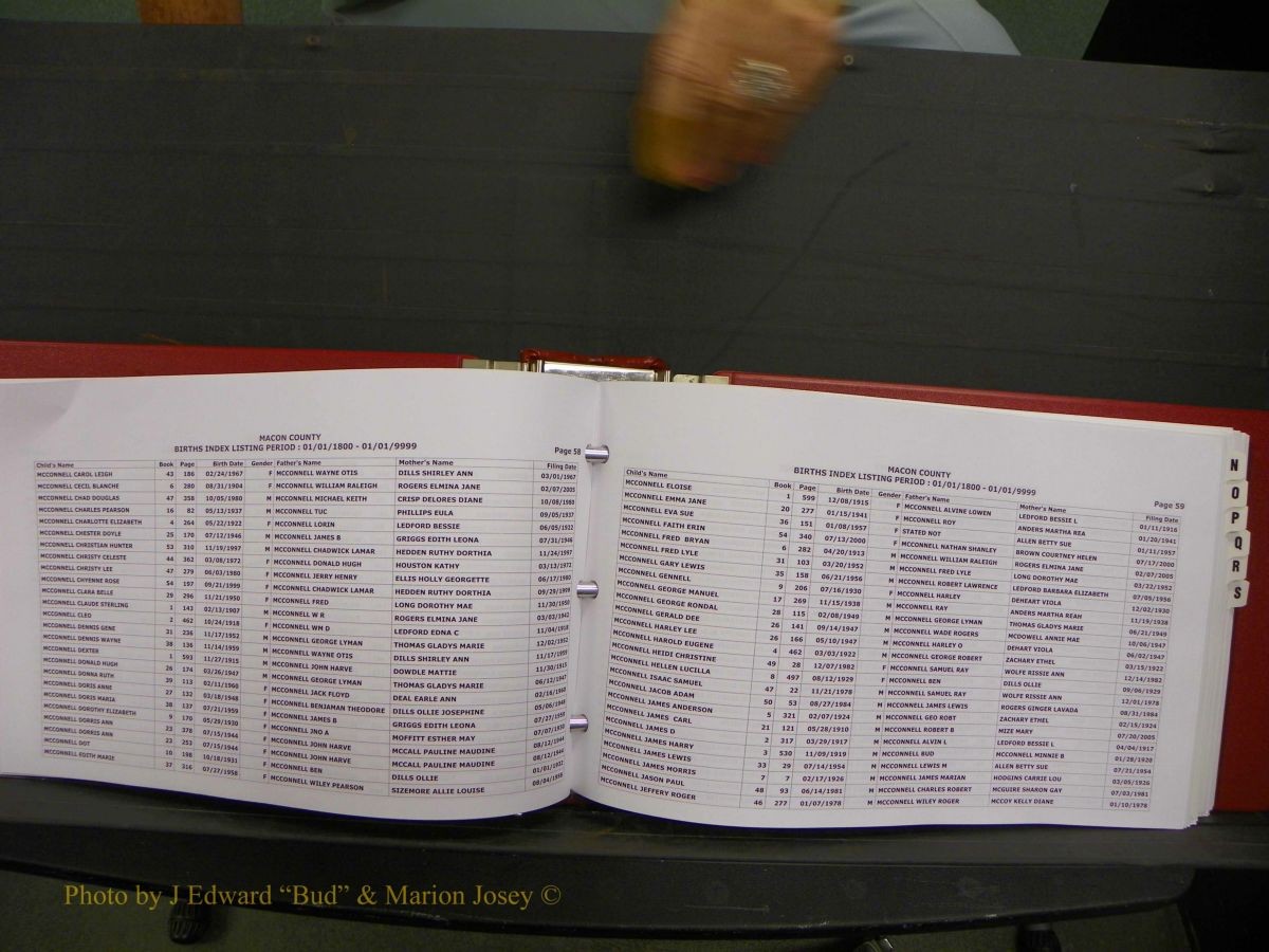 Macon Births, A-Z, 1915-2008 387.JPG