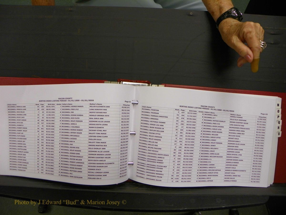 Macon Births, A-Z, 1915-2008 390.JPG