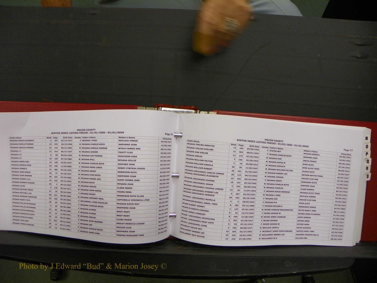 Macon Births, A-Z, 1915-2008 396.JPG
